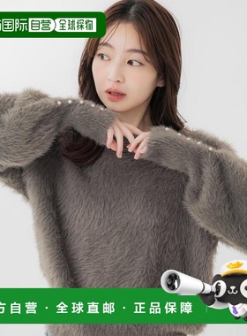 1h可退 日本直邮coca 袖珍珠绒毛针织上衣针织衫