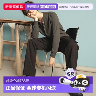 欧洲直邮RALPH LAUREN拉夫劳伦 RRL棉质突尼斯领长袖上衣纯棉T恤