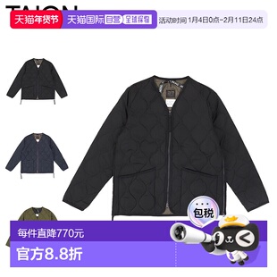 日本直邮Taion 外套V领拉链外套 黑色橄榄色TAION-101ZML-1