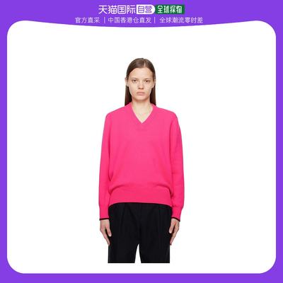 香港直邮潮奢 VICTORIA BECKHAM 女士粉色 Oversized 毛衣