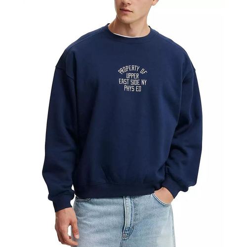 美国直邮COTTON ON 男士方形图案舒适圆领毛衣