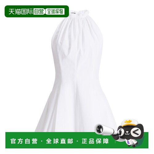 香港直邮BALMAIN 女士连衣裙 HF1R3410CG720FB AW2026 白色 喇叭