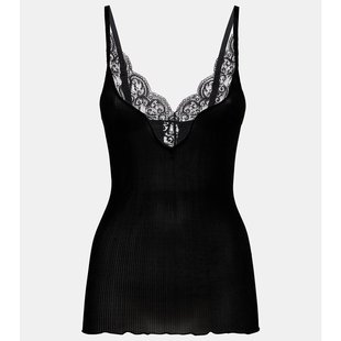 Saint 蕾丝边真丝背心上衣 Laurent 女士 001124 圣罗兰 潮奢