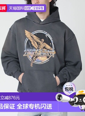 1h可退 香港直邮Represent 男士 灰色带Logo印花连帽衫 MLM100822