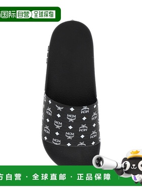 香港直邮MCM 女士凉鞋 MESCAMM11BK CO 黑色 Black rubber slippe