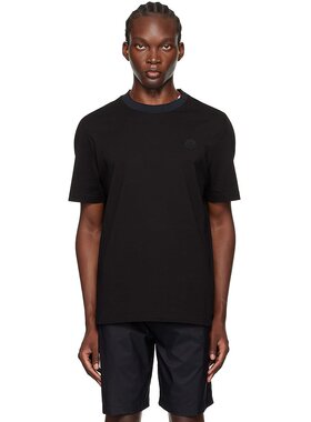 潮奢 Moncler 盟可睐 男士 黑色徽标贴饰 T 恤 J20918C00027829H8