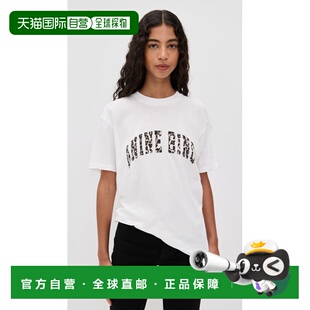 1h可退 香港直邮ANINE BING 女士 步行者豹纹T恤 beige米色 舒适