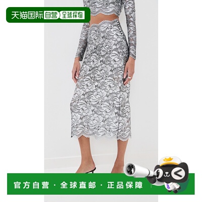 1h可退 香港直邮Rabanne 女士 蕾丝中长半身裙 colorful花色 舒适