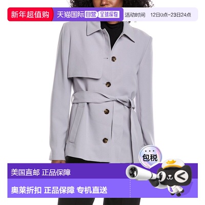 自营Theory Short Trench Coat - silver 美国奥莱直发风衣