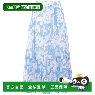 自营 美国奥莱直发 etro分层多色花朵长裙 蓝色