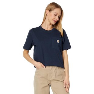 潮奢 Carhartt 卡哈特 女士 WK87 工装口袋短袖T恤
