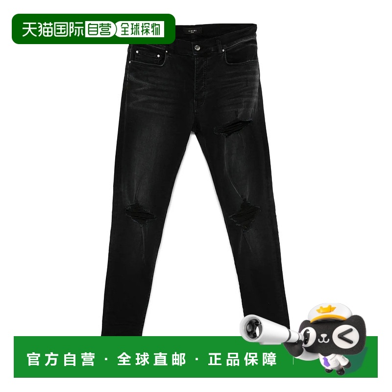 香港直邮AMIRI 男士牛仔裤 AMDNSY1148VINBK SS2025 黑色 多口袋