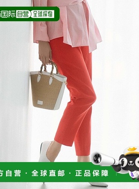 日本直邮23区 可水洗亚麻人造丝弹力锥形裤 [234613EW009650] 长