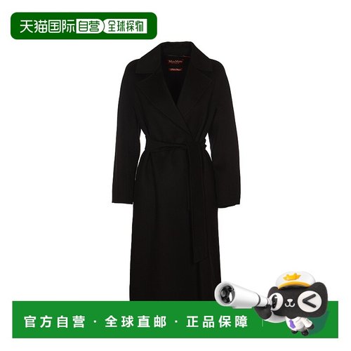 1h可退 香港直邮MAX MARA女士大衣CLES007 AW2025黑色羊绒长袖时