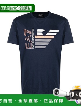 香港直邮EMPORIO ARMANI 安普里奥 阿玛尼 男士蓝色T恤 3KPT22-PJ