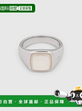 1h可退 日本直邮TOMWOOD 白珍珠中号经典印章戒指 101283