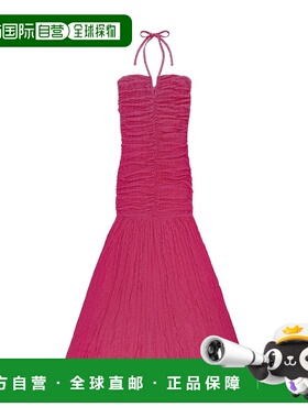 香港直邮Ganni 徽标连衣裙 T3511长裙鱼尾裙