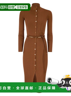 香港直邮潮奢 Elisabetta Franchi 女士 dress 镂空针织珠宝装饰