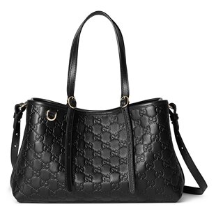 潮奢 Gucci 古驰 女士 GG Emblem系列中号托特包 815214AAFDV