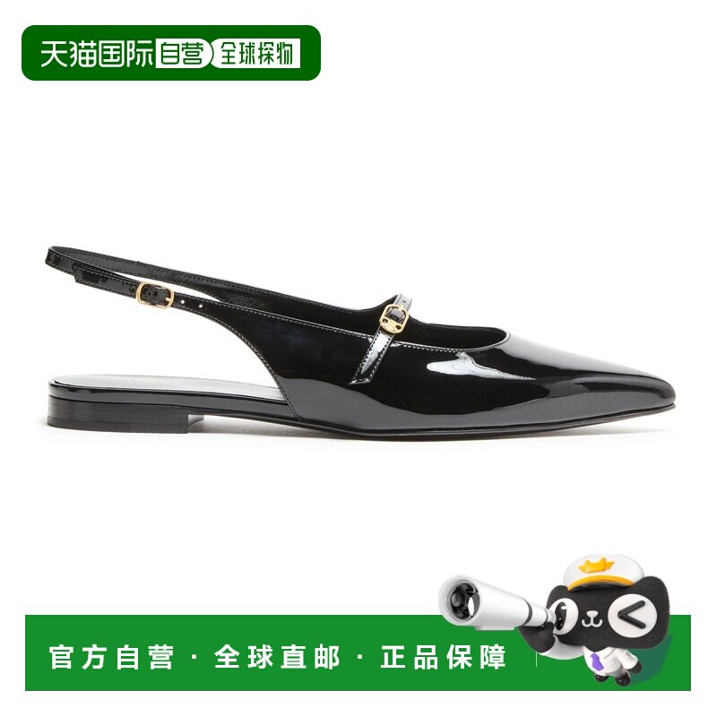 自营1h可退 欧洲直邮CELINE思琳 女士黑色牛皮革Judy露跟鞋图片