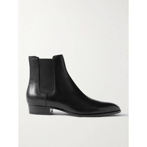 Saint Laurent 圣罗兰 男士 Wyatt 皮质切尔西靴 8178561YL00