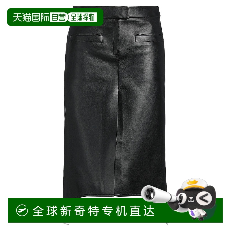 1h可退 香港直邮潮奢 Courreges 女士 中长半身裙 black黑色 舒适