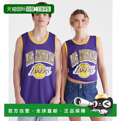 自营Aeropostale洛杉矶湖人队网眼背心-紫色 美国奥莱直发