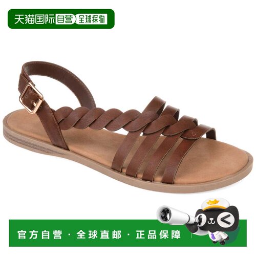 自营journee collectionJournee 女士 Solay 凉鞋 - 棕色 美国奥