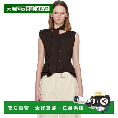 1h可退 香港直邮潮奢 Lemaire 女士 棕色 Asymmetrical Sleeveles