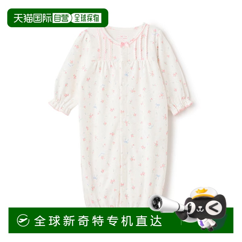 1h可退 日本直邮mezzo piano儿童春夏两穿连体衣小花图案可爱设计