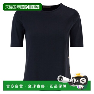 1h可退 香港直邮潮奢 Herno 女士 sides 棉质带Logo纽扣T恤 JG000