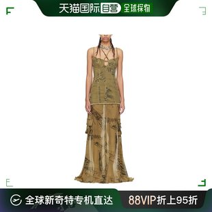 女士 香港直邮潮奢 蓝色情人 2A413A Blumarine 分层长连衣裙