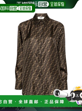 香港直邮Fendi 芬迪 女士 翻领长袖衬衫 FS8107A8G3真丝