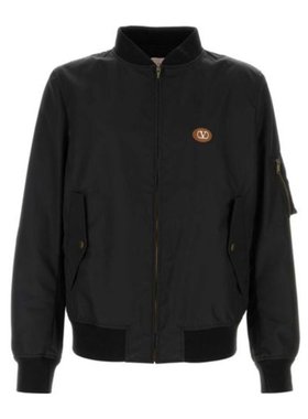 VALENTINO 男士夹克 VCI1725CM0NO SS2025 黑色 飞行员夹克