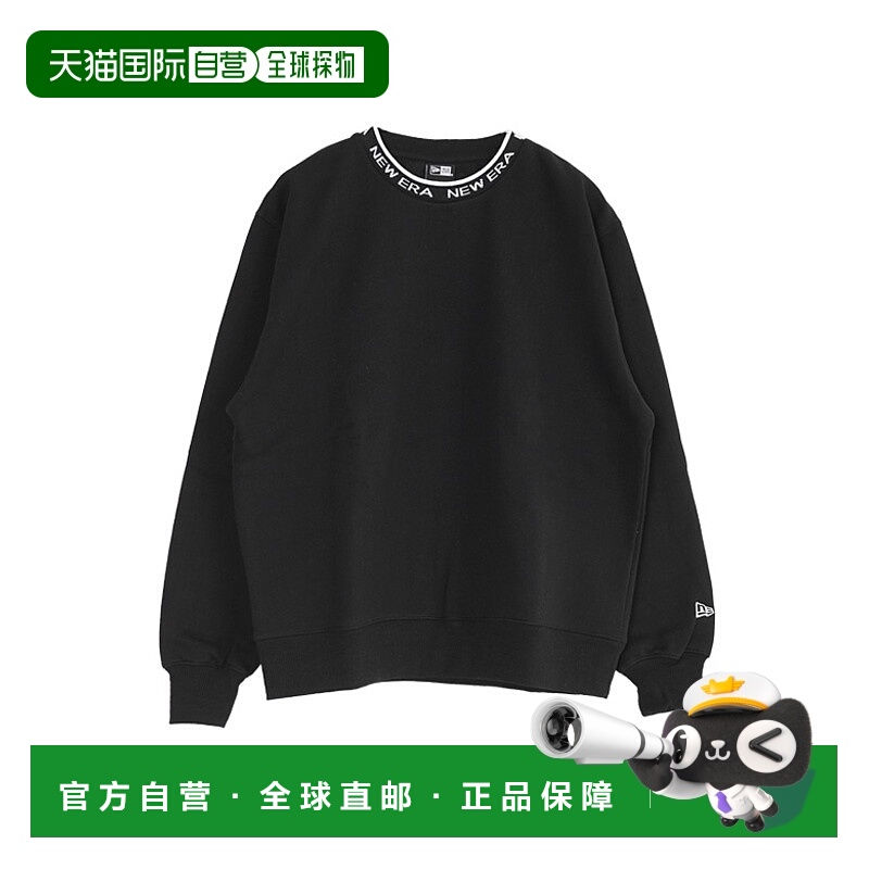 日本直邮NEW ERA 男士大款圆领抓绒卫衣提花标志套头衫Logo卫衣 [