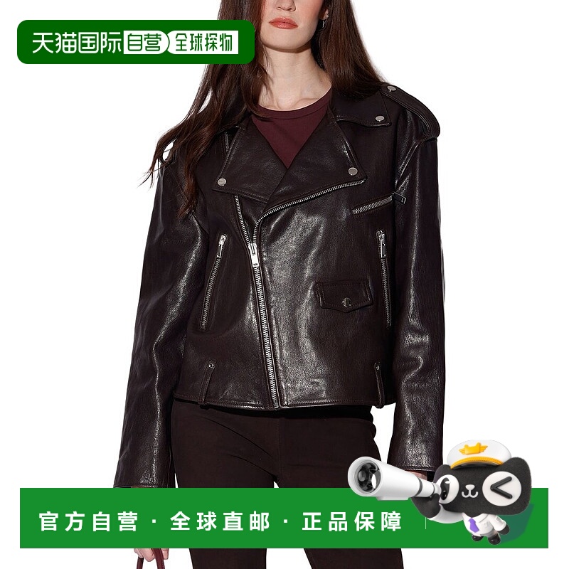 自营Walter Baker Jett Leather Jacket - espresso 美国奥莱直发