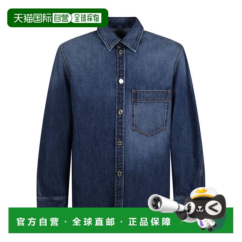 1h可退 香港直邮Givenchy 纪梵希 男士 大牛仔衬衫 BM618N516L