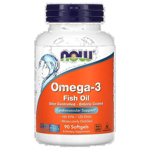 香港直发Now Foods诺奥omega-3鱼油90片软凝胶控制气味肠溶包衣