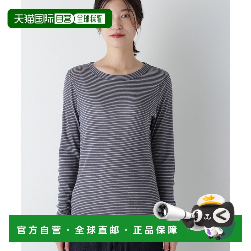 1h可退 日本直邮HUMAN WOMAN 女士轻薄圆领长袖上衣 0774260808