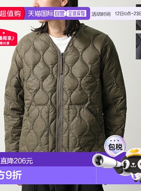 日本直邮TAION 男士V领拉链羽绒服 (101ALSZML-1) - 可收纳带储物