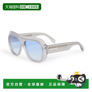 自营Palm Angels Sunglasses Aviator Full Rim, White Frame And