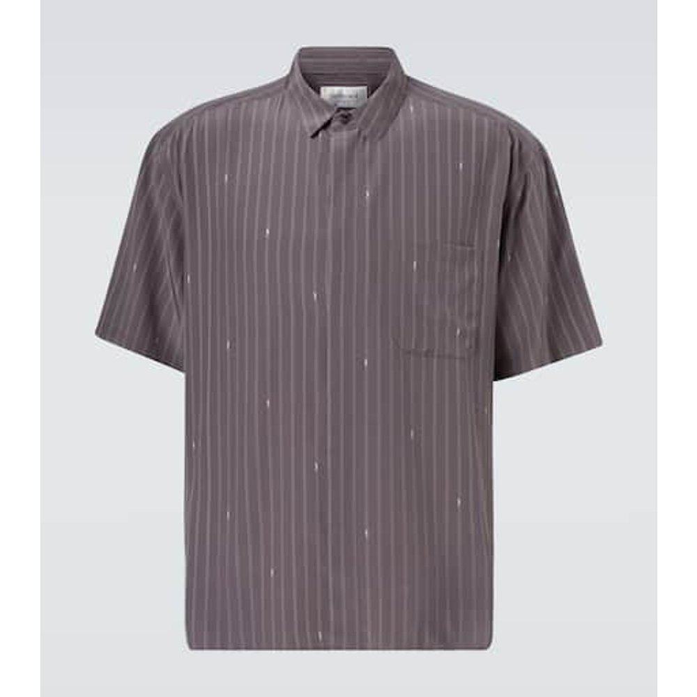 潮奢 Saint Laurent 圣罗兰 男士 Cassandre 真丝双绉衬衫