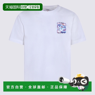 香港直邮Casablanca 男士 and Polos T恤白色上衣 MSP26JTS00107