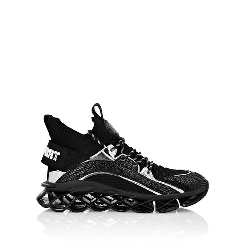 plein sport【美国奥莱】直发 Hi-Top Runner Tiger - 黑色