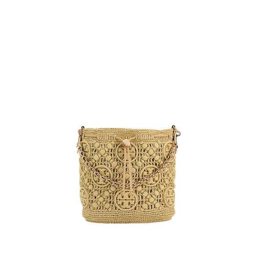 TORY BURCH 女士手提包 169134254 CO 米白色 T Monogram 水桶包