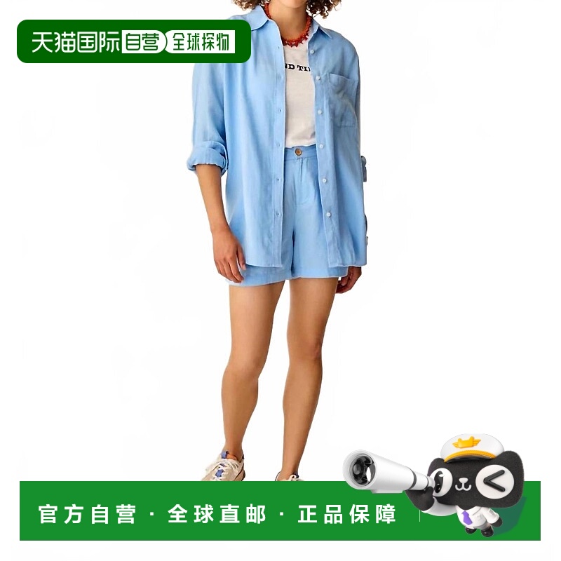 自营carve designsSuki Linen Shorts In Sky Blue - sky blue 美
