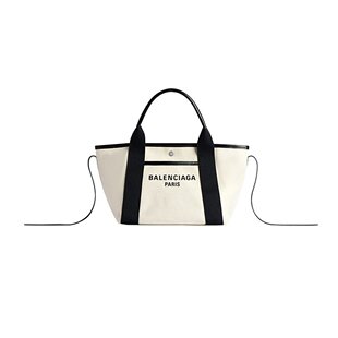 女士小号白色棉质帆布手提包 24新款 Balenciaga 巴黎世家