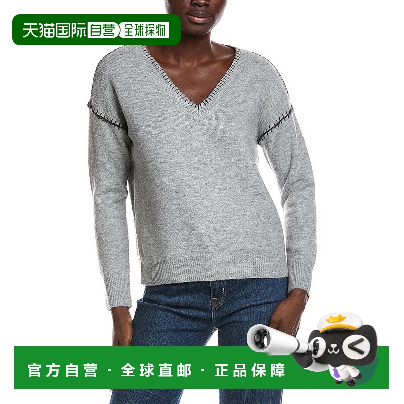 自营Vince Camuto Whipstitch Sweater - grey 美国奥莱直发
