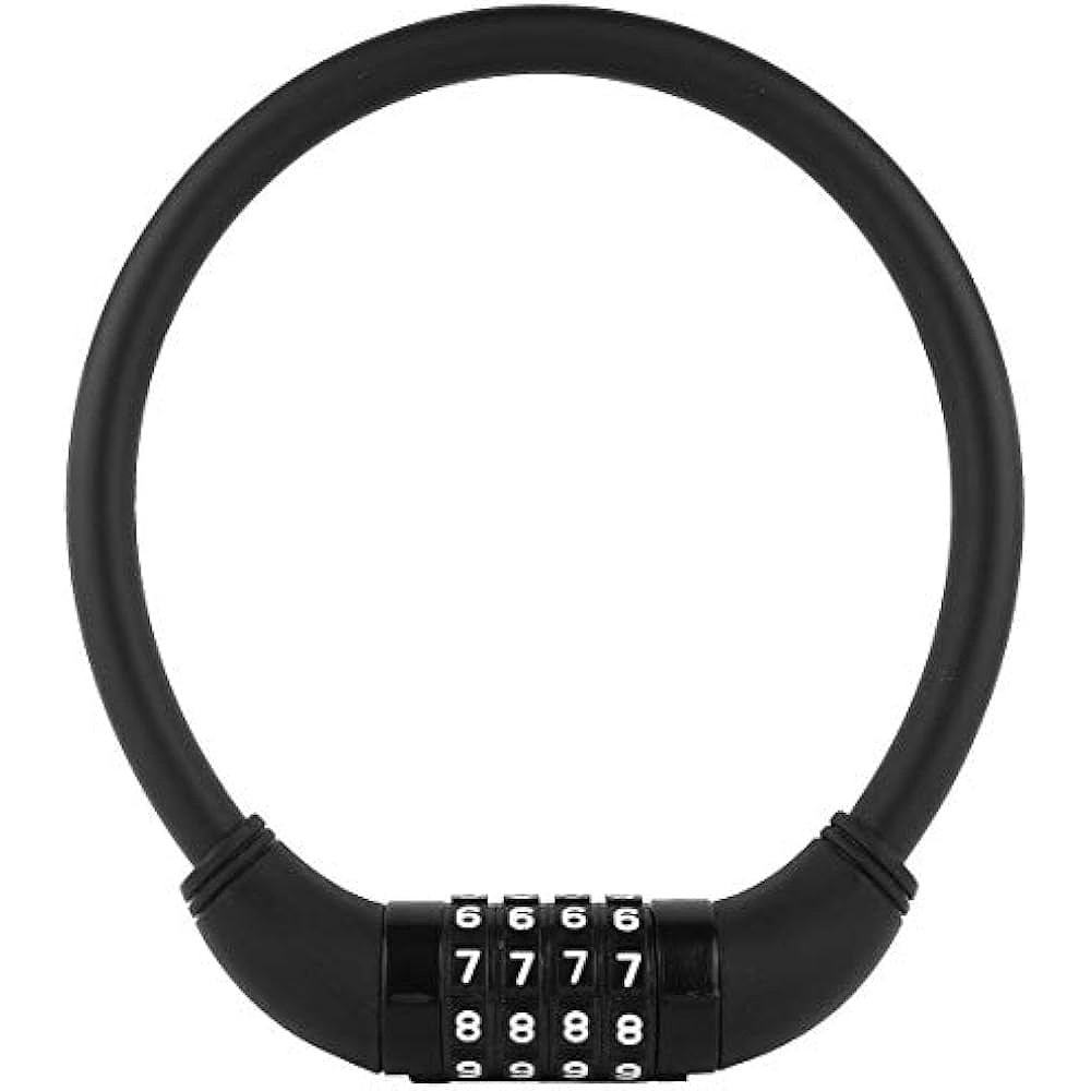 【日本直邮】鹿牌自行车密码锁4位数字表盘式黑色Y-7353