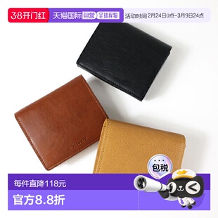 日本直邮IL BISONTE 双折钱包 SCC095 POX001 男女通用名片夹通行